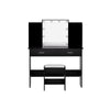 Artiss Dressing Table Set Stool 10 Led Bulbs Black Dulcea