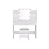 Artiss Dressing Table Set Stool 10 Led Bulbs White Dulcea