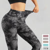 Seamless High Waist Tie Dye Legging Scrunch Butt Sports Gym Yoga Tights Woman