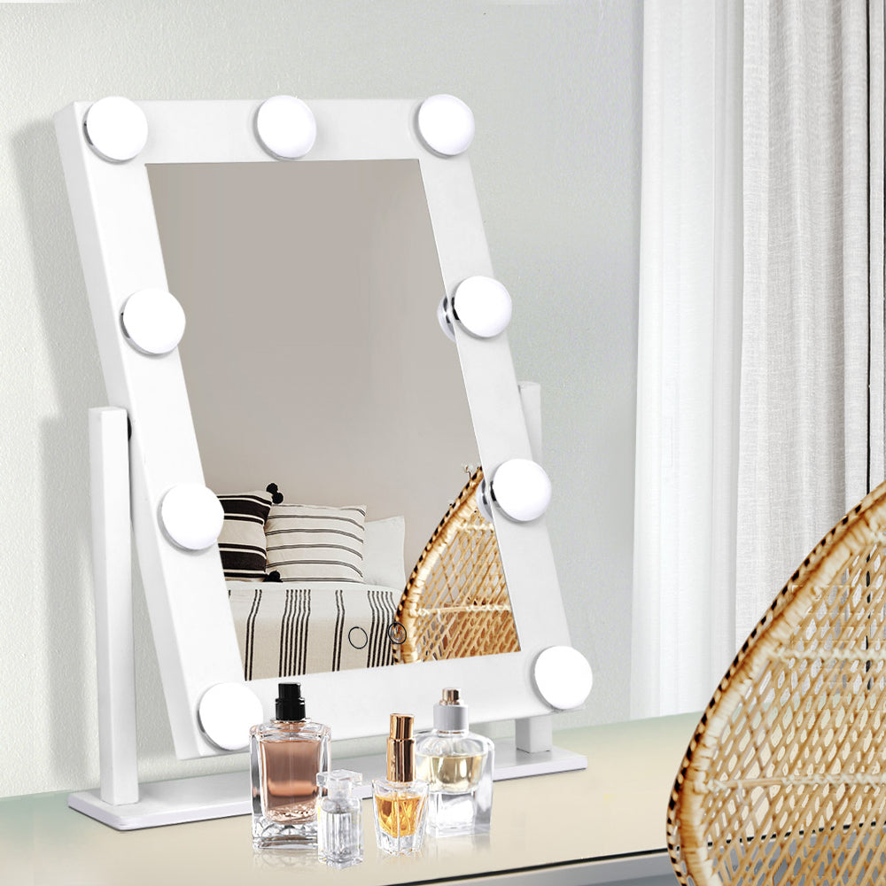 Embellir Makeup Mirror 30x38cm Hollywood Vanity with LED Light Rotation Tabletop