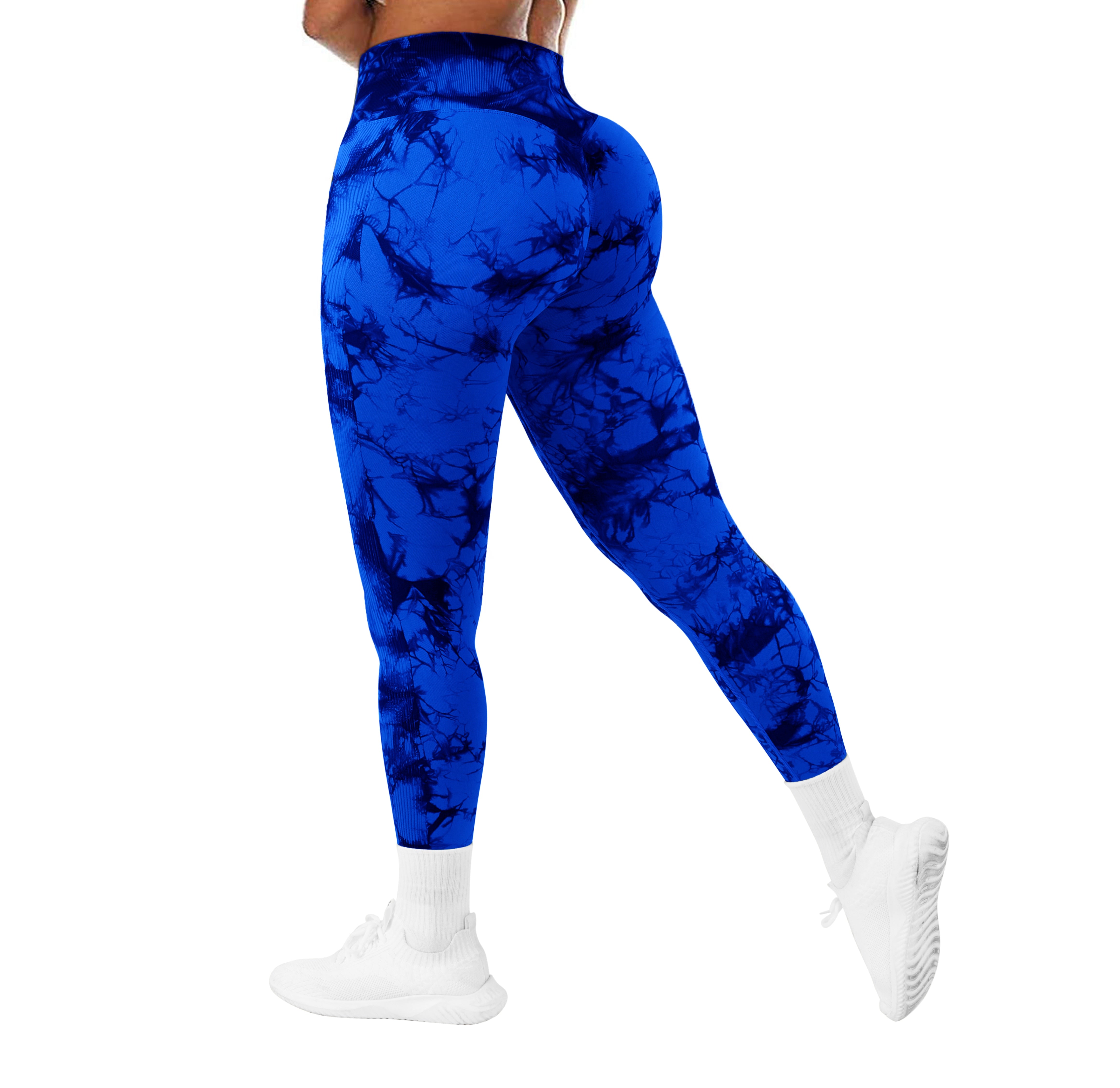 Seamless High Waist Tie Dye Legging Scrunch Butt Sports Gym Yoga Tights Woman