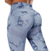 Seamless High Waist Tie Dye Legging Scrunch Butt Sports Gym Yoga Tights Woman