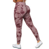 Seamless High Waist Tie Dye Legging Scrunch Butt Sports Gym Yoga Tights Woman