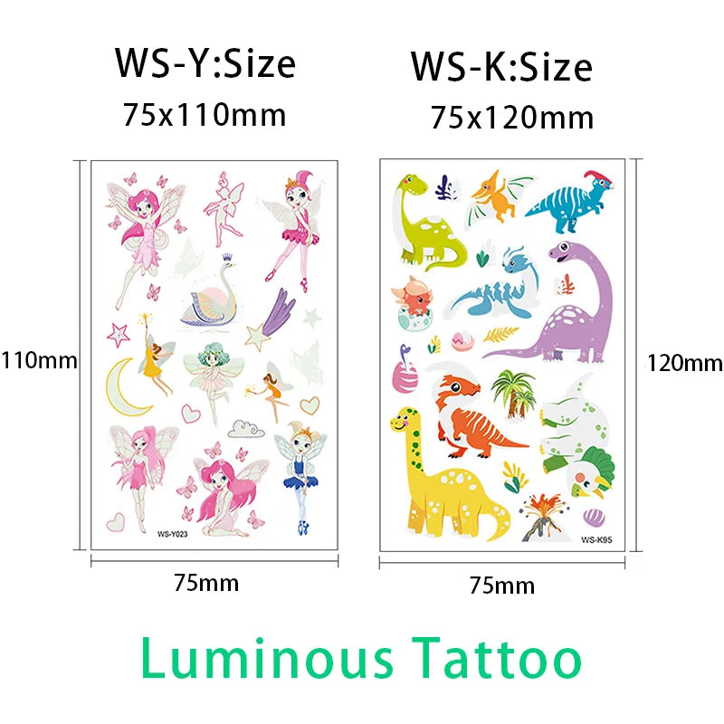 TempTattz Waterproof Tattoos - Glow in Dark   ⭐⭐⭐⭐⭐