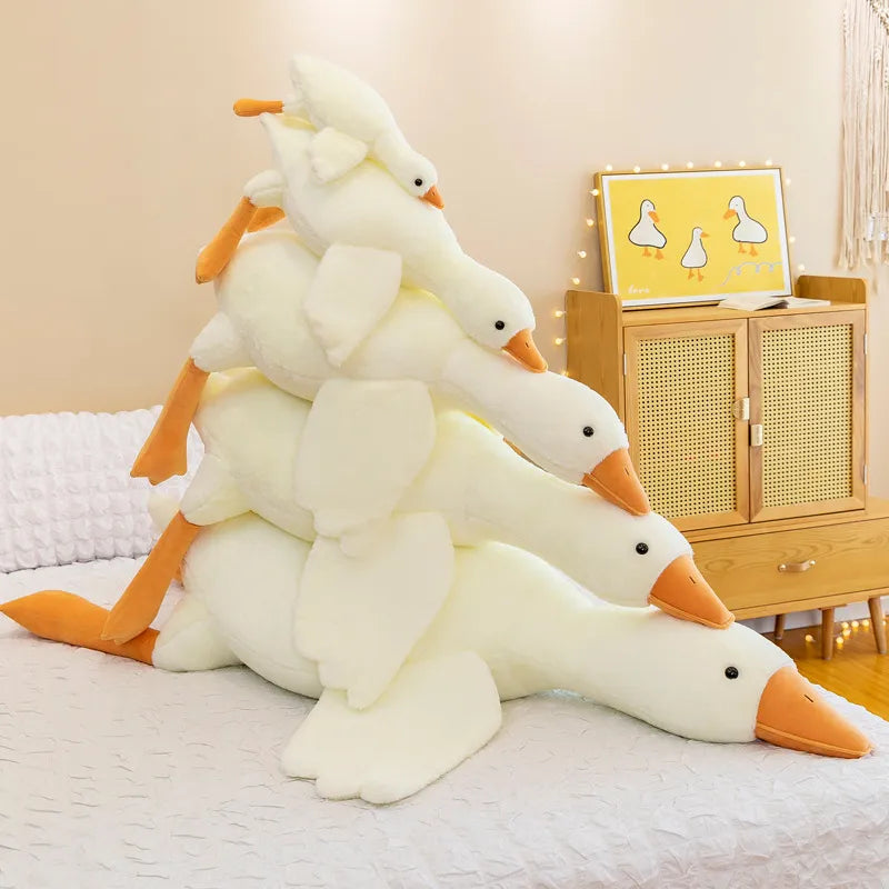 50/90/130CM SLEEPING PILLOW - Soft Stuffed Duck Goose Sofa Cushion Gift