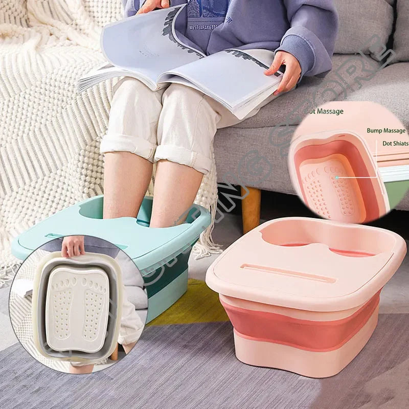 Foldable Portable Foot Spa Tub Massage Bucket Soaking Footbath