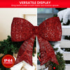 Christabelle 91cm Christmas Display Bow With Led And Twinkle Lights Festive Decoration