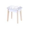 Dressing Vanity Table Stool Set with Make-up LED Lighted Mirror-White