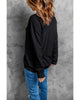 Black Bowknot Christmas Tree Shiny Graphic Sweatshirt - L