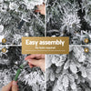 Jingle Jollys Christmas Tree 2.1m Flocking Pencil Tree LED Xmas 860 Tips White