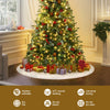 Jingle Jollys Christmas Tree Skirt 90cm Plush Xmas Fluffy Ornaments Decor White