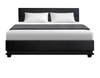 LED Bed  - Gas lift Storage Newyork bed - Black White or Grey