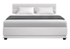 LED Bed  - Gas lift Storage Newyork bed - Black White or Grey