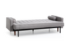 Sofa Bed 3 Seater Button Tufted Lounge Set for Living Room Couch in Fabric Grey Colour