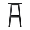 Set of 2 Beech Wood Bar Stools - Black