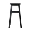 Set of 2 Beech Wood Bar Stools - Black