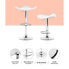 Set of 4 Swivel Bar Stools - White