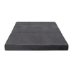 Folding Foam Mattress Portable Bed Velvet Dark Grey - Double Size