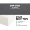 Folding Foam Mattress Portable Bed Velvet Dark Grey - Double Size