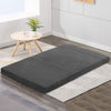 Folding Foam Mattress Portable Bed Velvet Dark Grey - Double Size