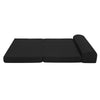 Folding Foam Mattress Portable Double Sofa Bed Mat Air Mesh Fabric Black