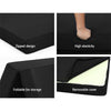 Folding Foam Mattress Portable Double Sofa Bed Mat Air Mesh Fabric Black