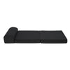 Folding Foam Mattress Portable Single Sofa Bed Mat Air Mesh Fabric Black