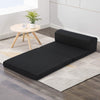 Folding Foam Mattress Portable Single Sofa Bed Mat Air Mesh Fabric Black