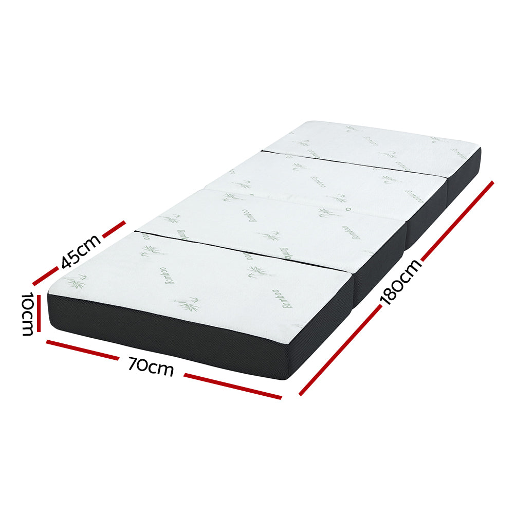 Portable Mattress Foldable Foam Floor Bed Tri Fold 180 x 70cm