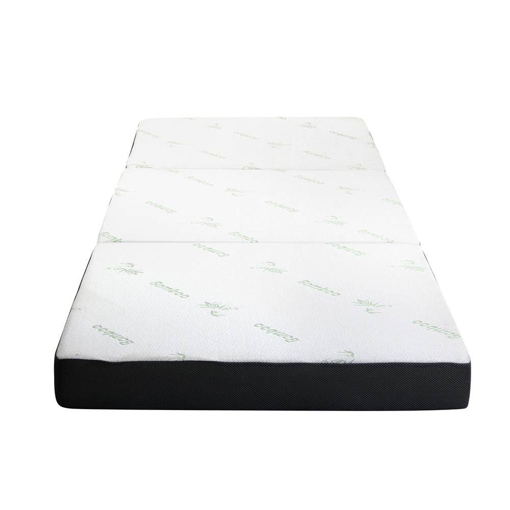 Portable Folding Mattress - Foldalbe Foam Bed Bamboo Fabric 190 x 79cm