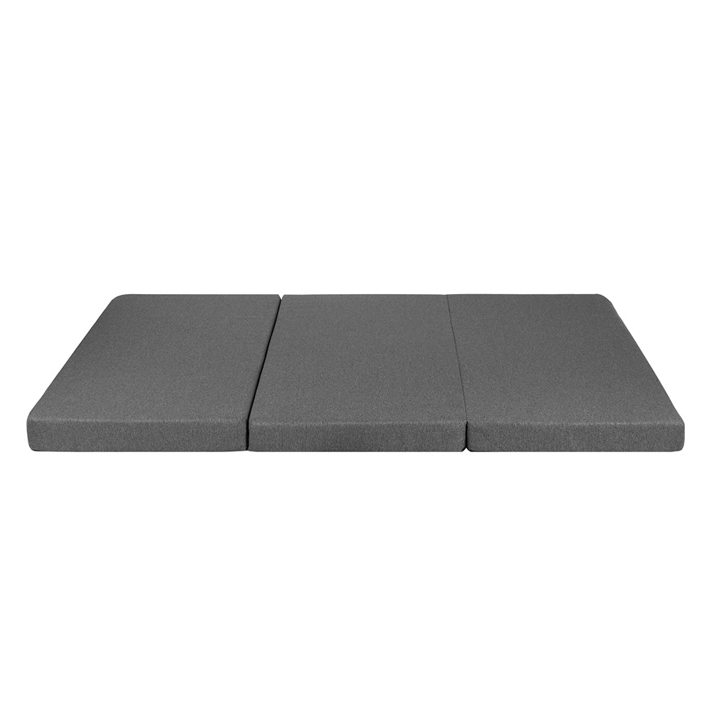 Folding Foam Mattress Portable Bed Mat Dark Grey - Double