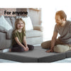 Folding Foam Mattress Portable Bed Mat Dark Grey - Double