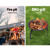 Fire Pit BBQ Charcoal Grill Smoker Portable Outdoor Camping Garden Pits 30