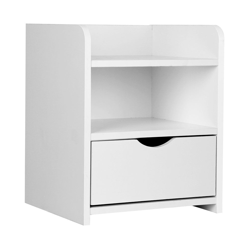 Bedside Table Drawer - White