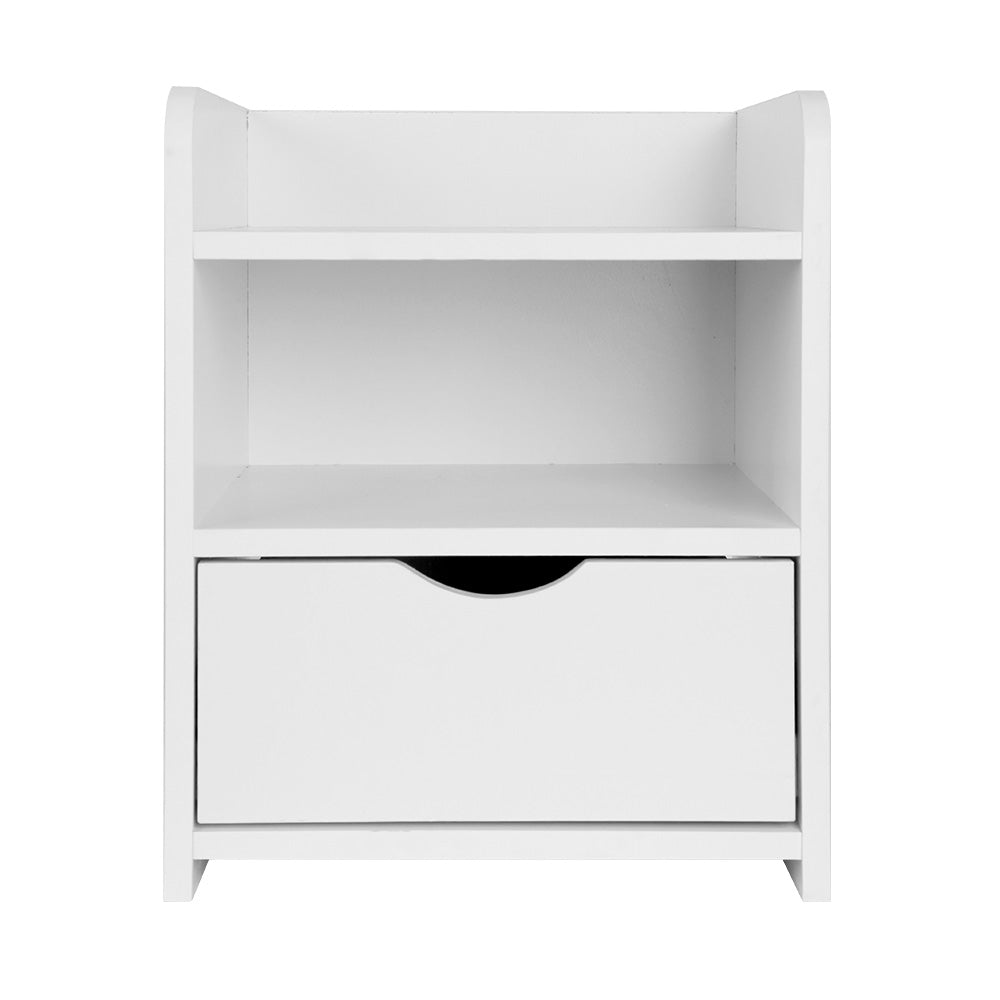 Bedside Table Drawer - White