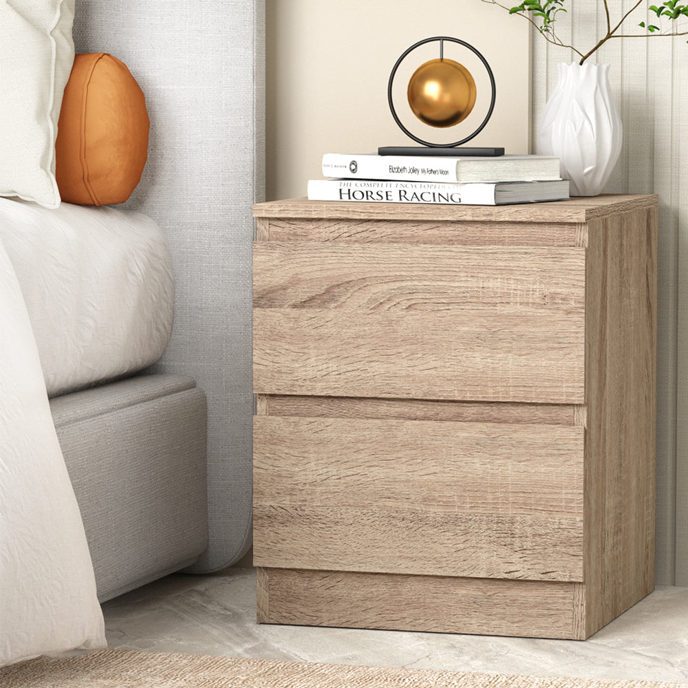 Bedside Tables Drawers Side Table Bedroom Furniture Nightstand Wood Lamp