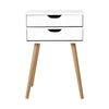 Bedside Tables Drawers Side Table Nightstand Wood Storage Cabinet White