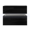 Bedside Table 2 Drawers RGB LED Side Nightstand High Gloss Cabinet Black