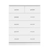 Artiss Tallboy Dresser Table 6 Chest of Drawers Cabinet Bedroom Storage White