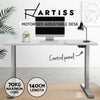 Artiss Standing Desk Adjustable Height Desk Electric Motorised Grey Frame White Desk Top 140cm