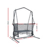 Gardeon Outdoor Swing Hammock Chair with Stand Frame 2 Seater Bench Furniture