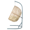 Gardeon Swing Chair Egg Hammock With Stand Outdoor Furniture Wicker Seat Yellow