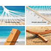 Gardeon Double Hammock with Wooden Hammock Stand