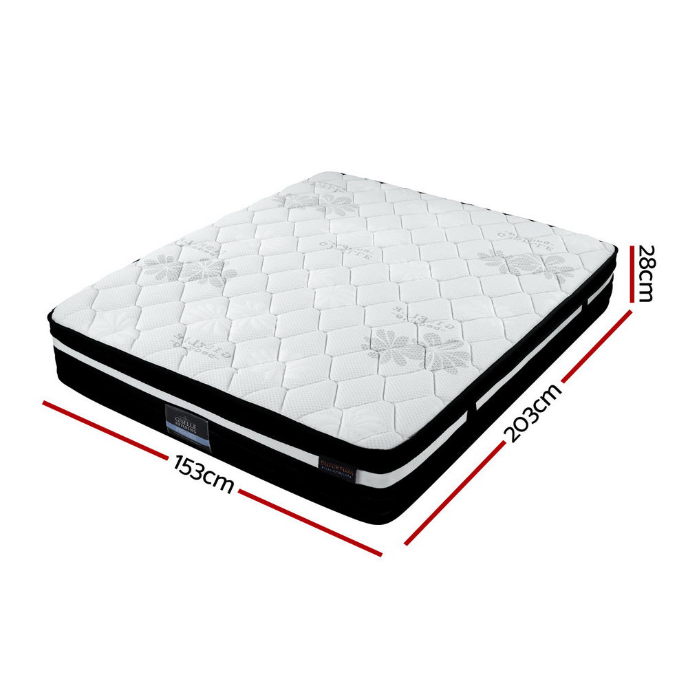 Mattress 7 Zone Pocket Spring Foam 28cm - Extra Firm - Queen