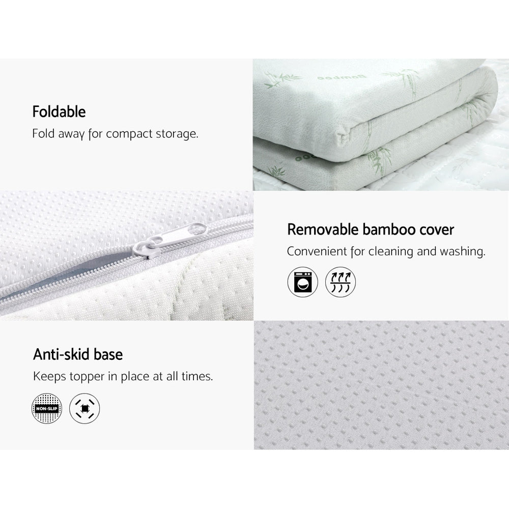 Giselle Bedding Memory Foam Mattress Topper Cool Gel 8cm King