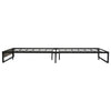 Metal Bed Frame Double Size Mattress Base Foundation Wooden Black OSLO