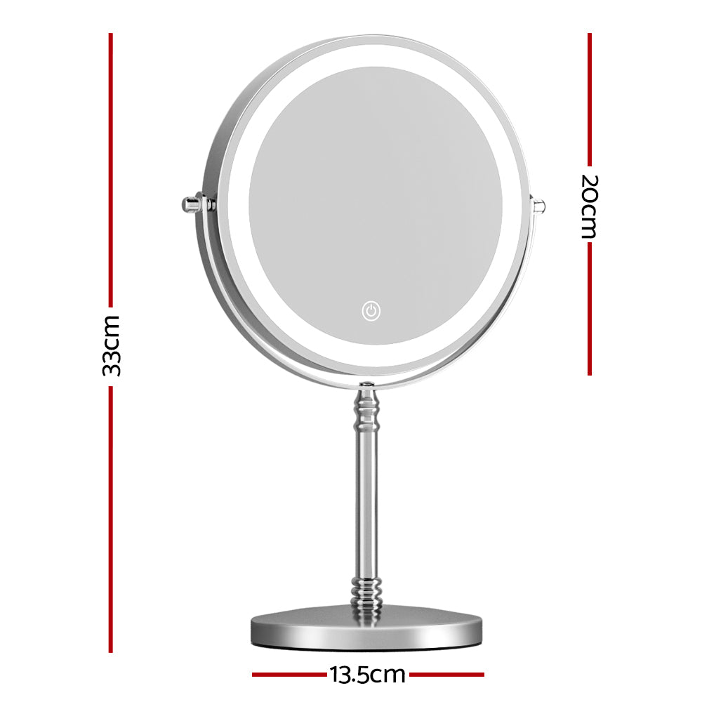 Makeup Mirror LED Light Cosmetic Round 360° Rotation 10X Magnifying