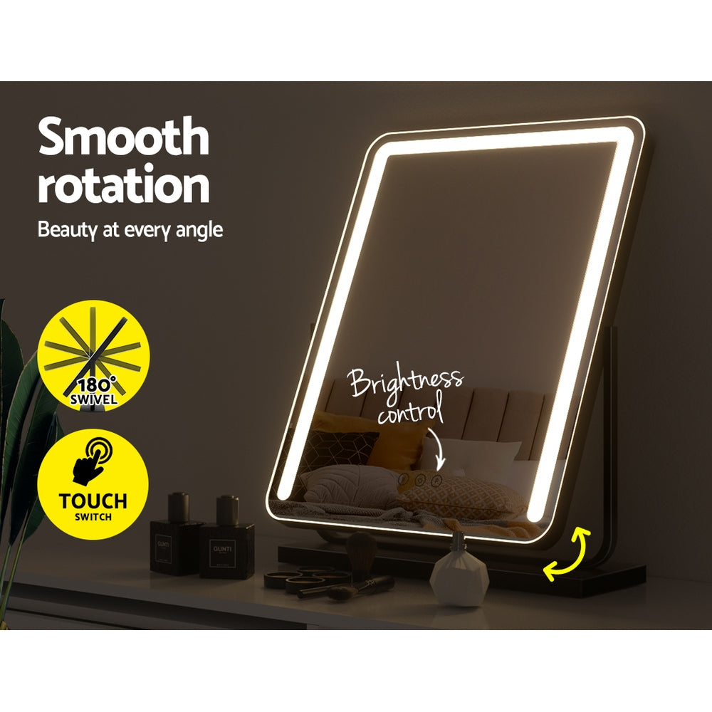 Makeup Mirror with Lights Hollywood Vanity Tabletop LED Mirrors 40X50CM