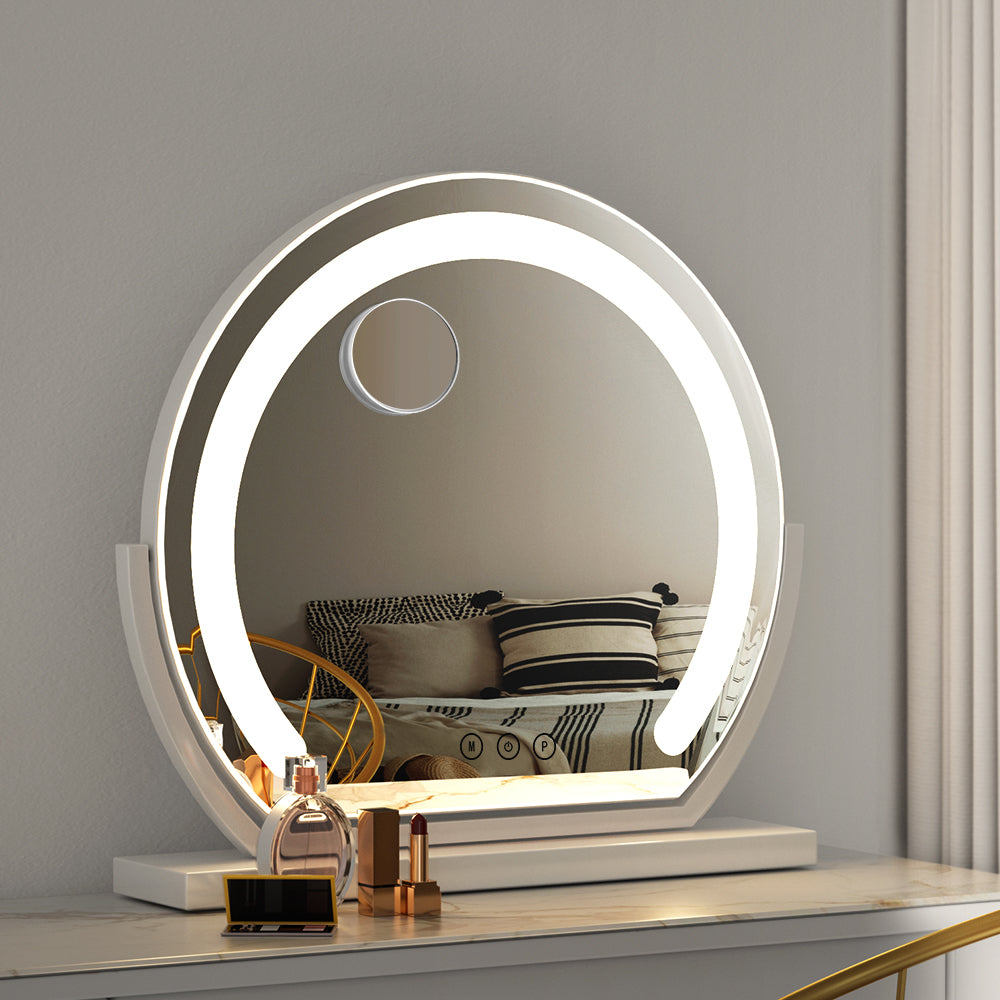 Hollywood Makeup Mirror with LED Lighted Vanity Dimmable Metal 50X45CM