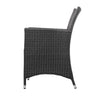 Gardeon 3pc Bistro Wicker Outdoor Furniture Set Black